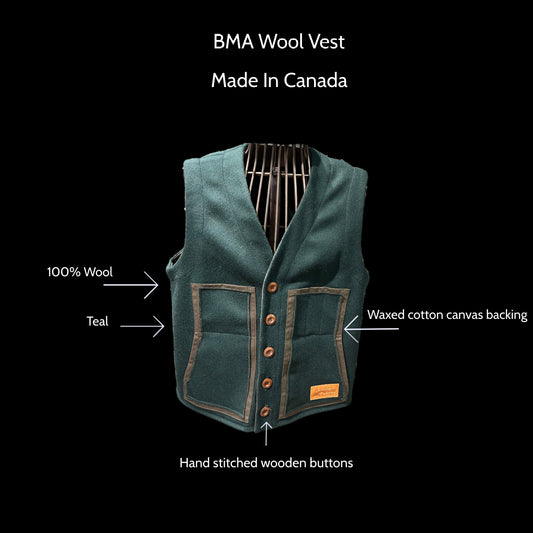 BMA 100% Wool Vest Overstock