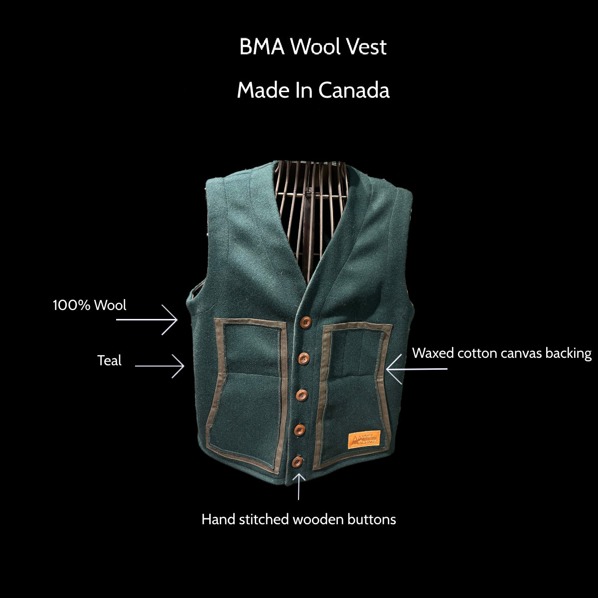 BMA 100% Wool Vest Overstock