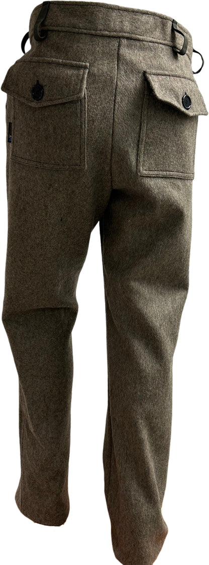 Pantalon en laine rêche